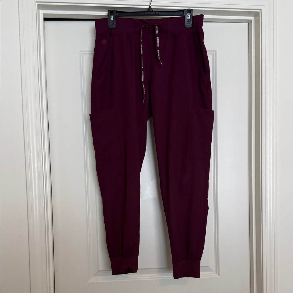 Burgundy scrub Jogger Pants